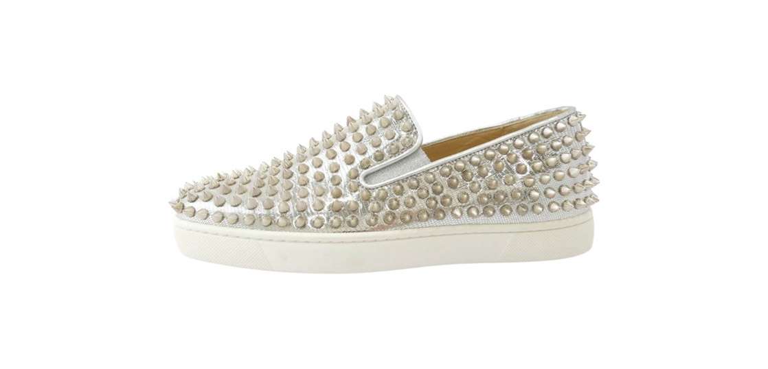 クリスチャンルブタン シルバー スタッズ スリッポン スニーカー 買取実績