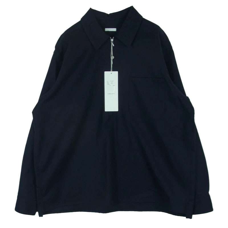 コモリ 16AW J03-02005 フラノ ジップ ウール ヘンリー 長袖 シャツ 買取実績 画像