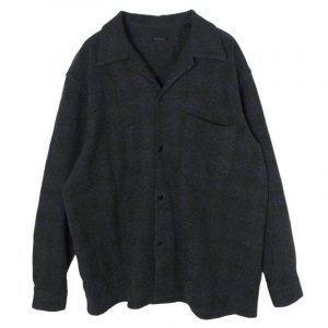 コモリ 20AW S03-02008 カシミヤ混ウール チェック オープンカラー シャツ 買取実績