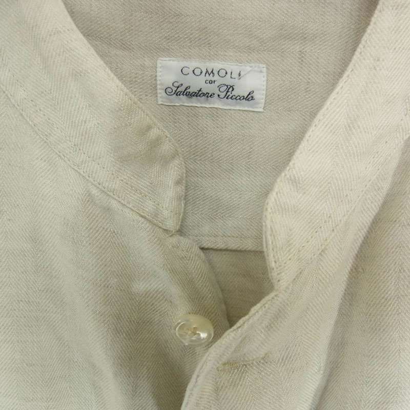 コモリ 21SS T01-01010 ×Salvatore Piccolo サルヴァトーレ ピッコロ リネンヘリンボーン スタンドカラー ジャケット 買取実績 画像