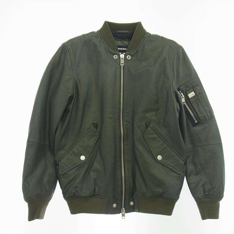ディーゼル L-PARKER レザー MA-1 ボンバージャケット ブルゾン 買取実績 画像