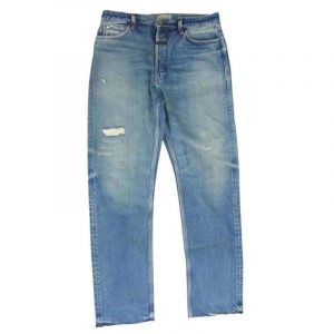 フィアオブゴッド フロントロゴパッチ カットオフ ダメージ テーパード デニム パンツ 買取実績