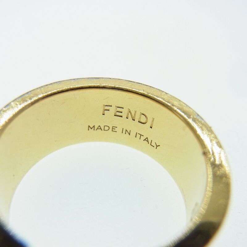 フェンディ FENDI IS FENDI FFロゴ リング ゴールド系 買取実績　画像