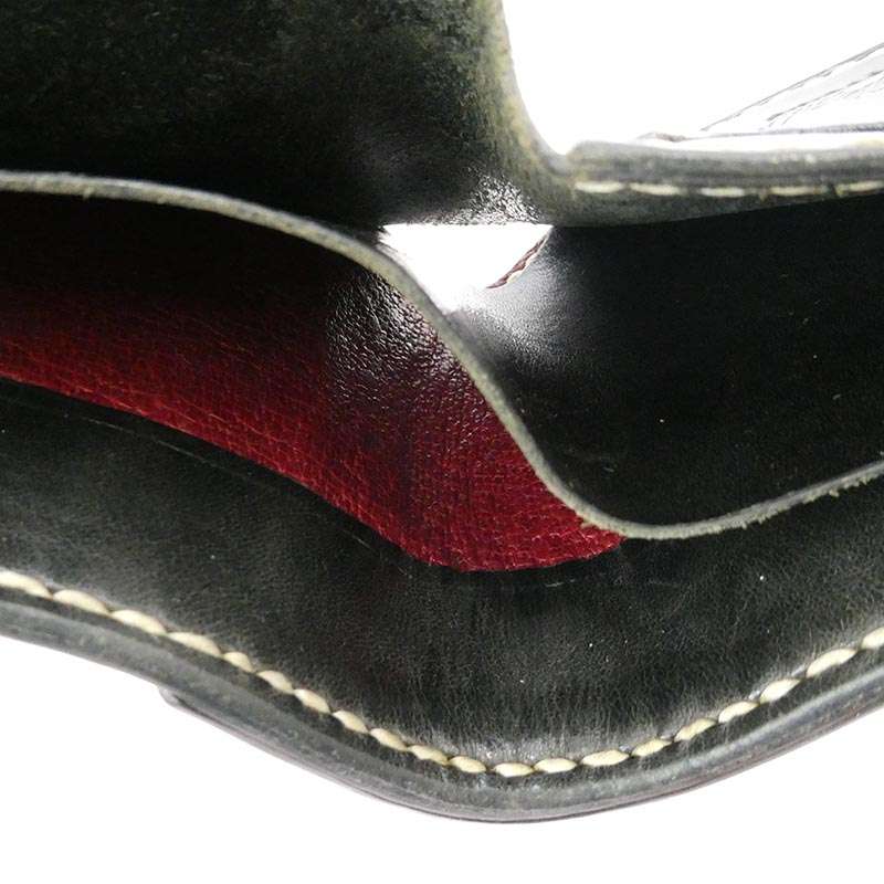 フラットヘッド クロコダイル × コードバン ショート ウォレット 二つ折り 財布 買取実績 画像