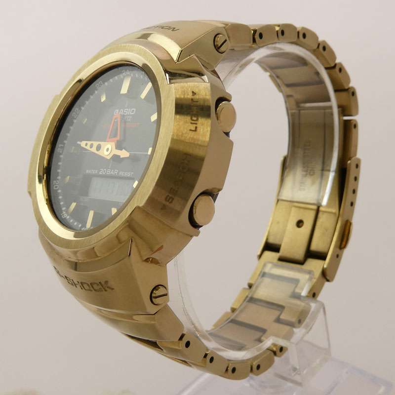 Gショック AWM-500GD-9AJF フルメタル タフソーラー アナログ デジタル SS ブラック文字盤 買取実績 画像