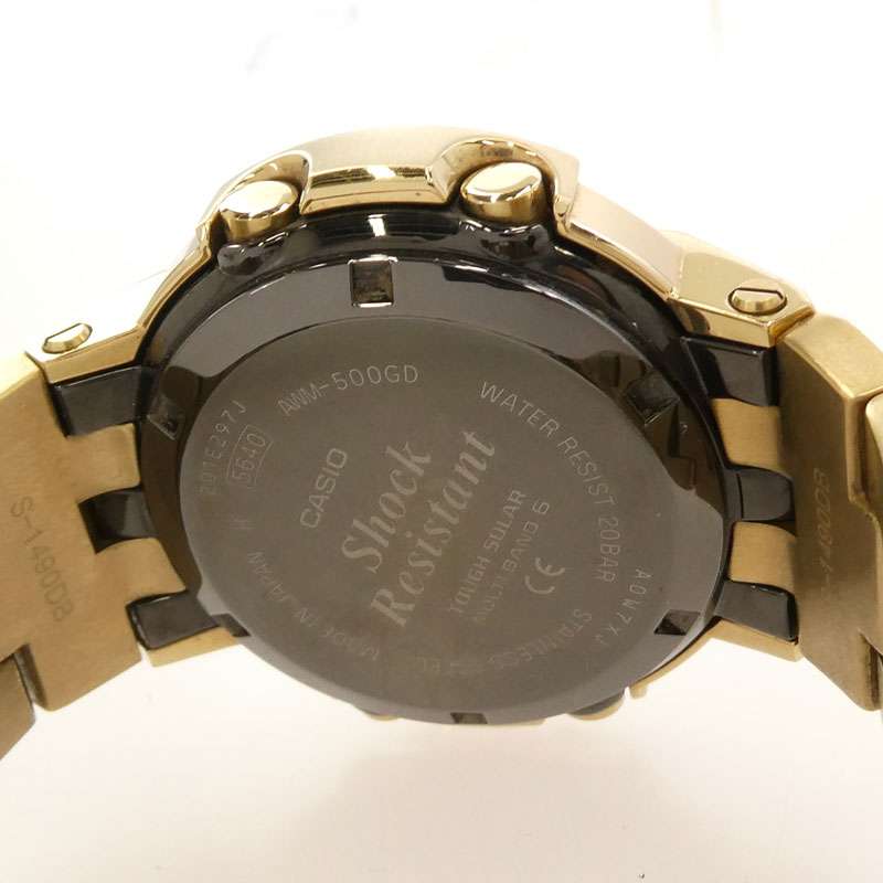 Gショック AWM-500GD-9AJF フルメタル タフソーラー アナログ デジタル SS ブラック文字盤 買取実績 画像