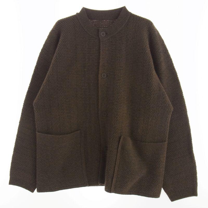 オム プリッセ イッセイミヤケ 24AW HP43KC220 RUSTIC KNIT ラスティックニット クルーネック カーディガン 買取実績 画像