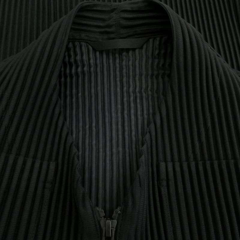 オム プリッセ イッセイミヤケ 25AW HP53-JC300 QUARRY プリーツ加工 ノーカラー ジップ カーディガン ブルゾン 買取実績 画像