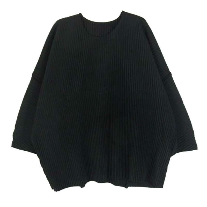 イッセイミヤケ HP41JK118 MONTHLY COLOR オムプリッセ オープンカラー プリーツ 七分袖 カットソー Tシャツ  買取実績 画像