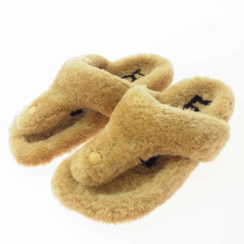 ロエベ 23AW Shearling ease toe sandal ムートン スライド サンダル 買取実績 画像