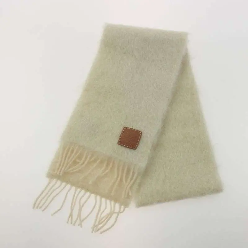 ロエベ ウール モヘヤ アナグラムロゴパッチ フリンジ マフラー 買取実績