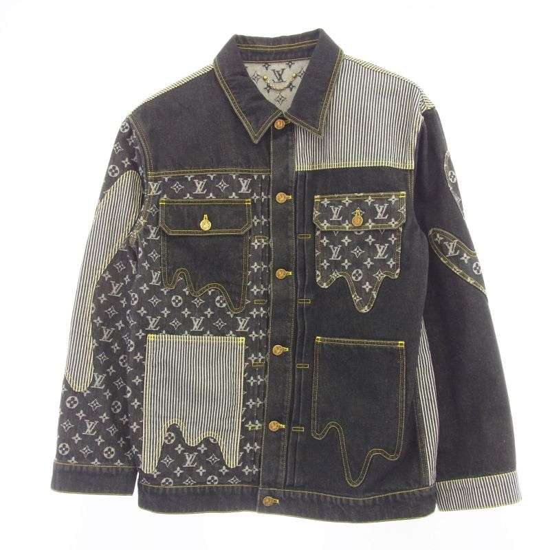ルイヴィトン 22SS 1A9K62 × NIGO ニゴー Monogram Crazy Denim Workwear Jacket モノグラム クレイジーパターン ワークウェア デニムジャケット 買取実績 画像