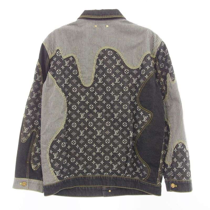 ルイヴィトン 22SS 1A9K62 × NIGO ニゴー Monogram Crazy Denim Workwear Jacket モノグラム クレイジーパターン ワークウェア デニムジャケット 買取実績 画像