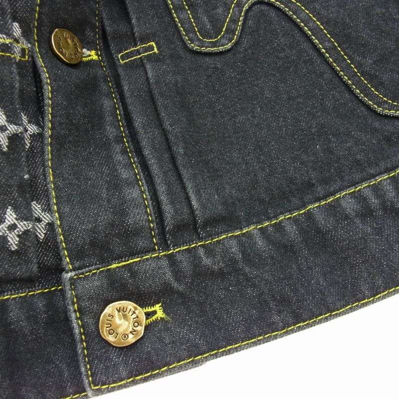 ルイヴィトン 22SS 1A9K62 × NIGO ニゴー Monogram Crazy Denim Workwear Jacket モノグラム クレイジーパターン ワークウェア デニムジャケット 買取実績 画像