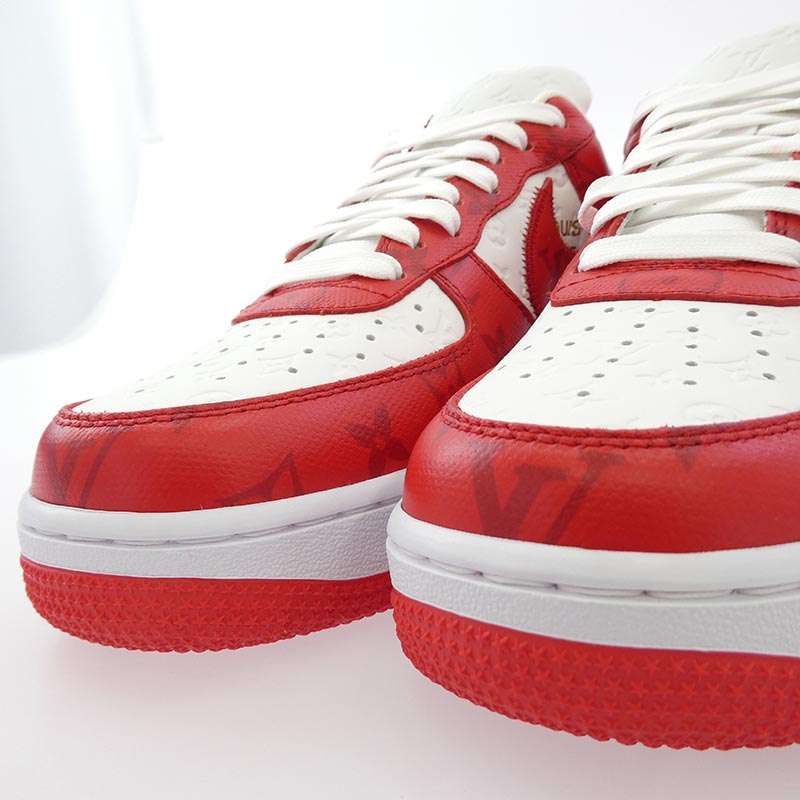 ルイヴィトン 22SS フェイクバスターズ鑑定済み Air Force 1 Low by Virgil Abloh White & Comet Red ヴァージルアブロー スニーカー 買取実績 画像