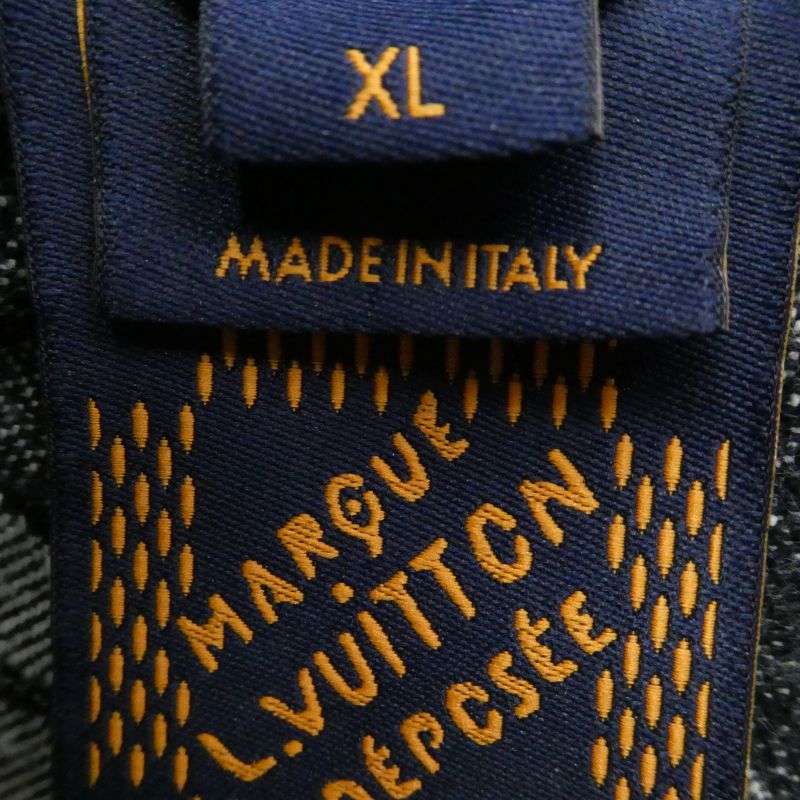 ルイヴィトン 24AW RM242MM LJG HRS25W ロゴ刺繍 フラワー総柄 ジャガード デニム 半袖 シャツ 買取実績 画像