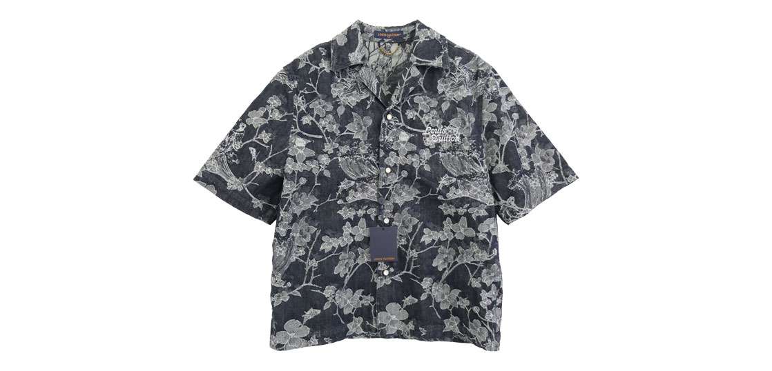 ルイヴィトン 24AW RM242MM LJG HRS25W ロゴ刺繍 フラワー総柄 ジャガード デニム 半袖 シャツ 買取実績
