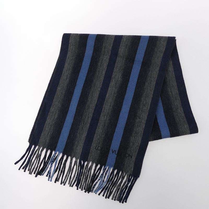 ルイヴィトン カシミヤ混 ストライプ マフラー 買取実績 画像