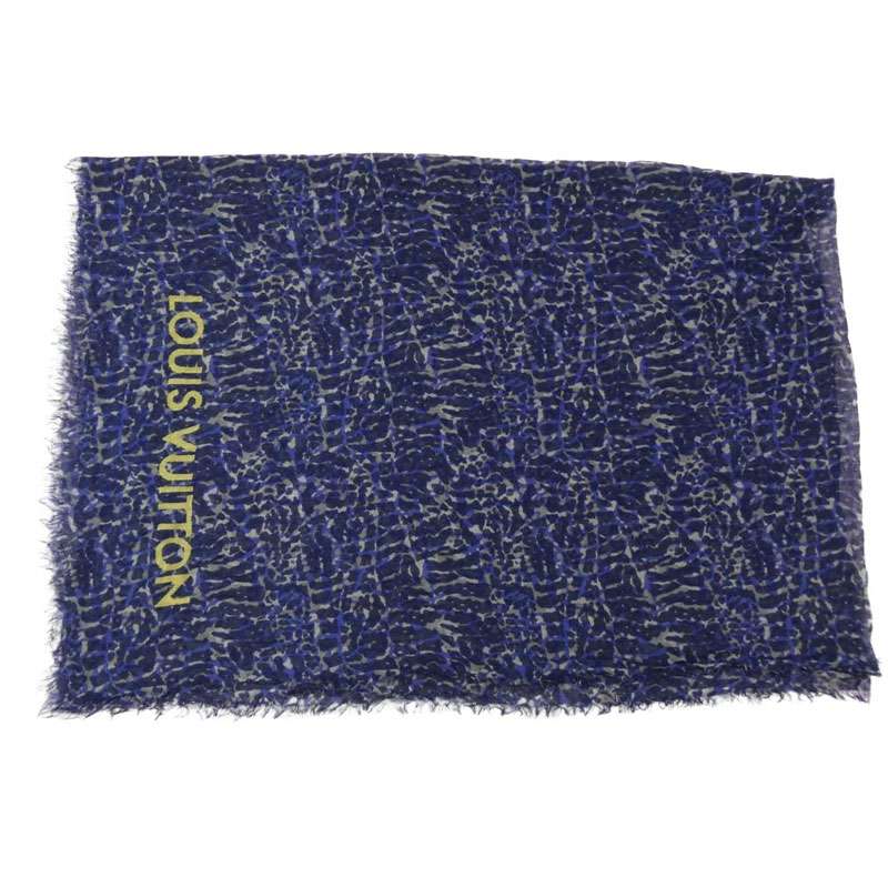 ルイヴィトン カシミヤ シルク レオパード 大判 ストール 買取実績 画像