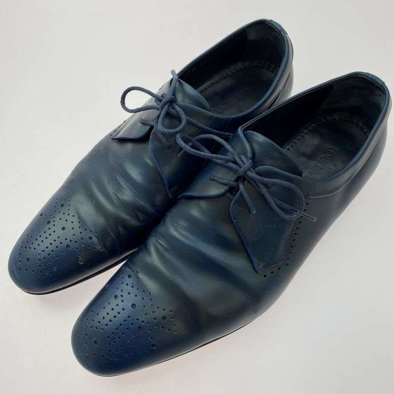 ルイヴィトン FD0193 パンチング レザー ビジネス シューズ レース アップ 革靴 買取実績 画像