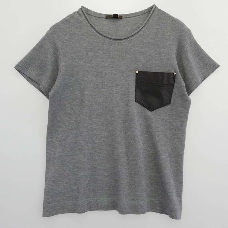 ルイヴィトン レザーポケット カシミヤ シルク混 半袖 ニット Tシャツ カットソー 買取実績 画像