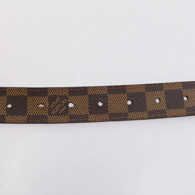 ルイヴィトン M6803 ダミエ ロゴバックル サンチュール キャレ レザー ベルト 買取実績 画像