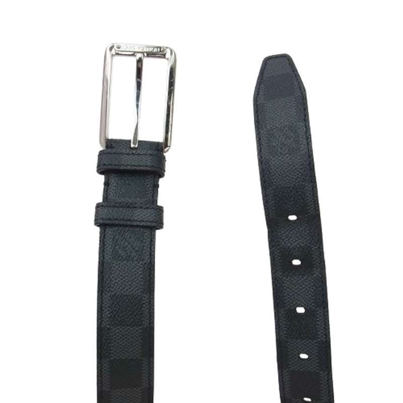 ルイヴィトン M9636 ダミエグラフィット シルバー金具 スクエアバックル ベルト 買取実績 画像