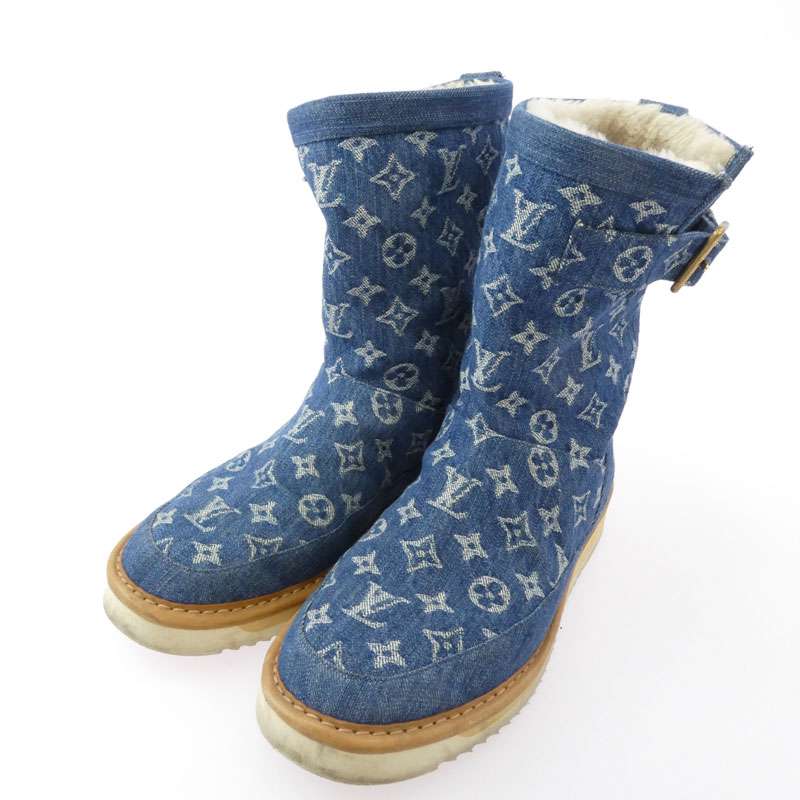 ルイヴィトン x NIGO ニゴー LV コージー・ライン モノグラム・デニム ムートンブーツ 買取実績 画像