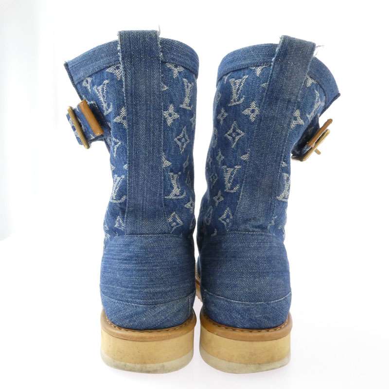 ルイヴィトン x NIGO ニゴー LV コージー・ライン モノグラム・デニム ムートンブーツ 買取実績 画像