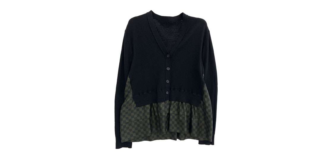 ルイヴィトン RW132W F4KC06ODC ダミエ 切替 ウール シルク フリル カーディガン 買取実績