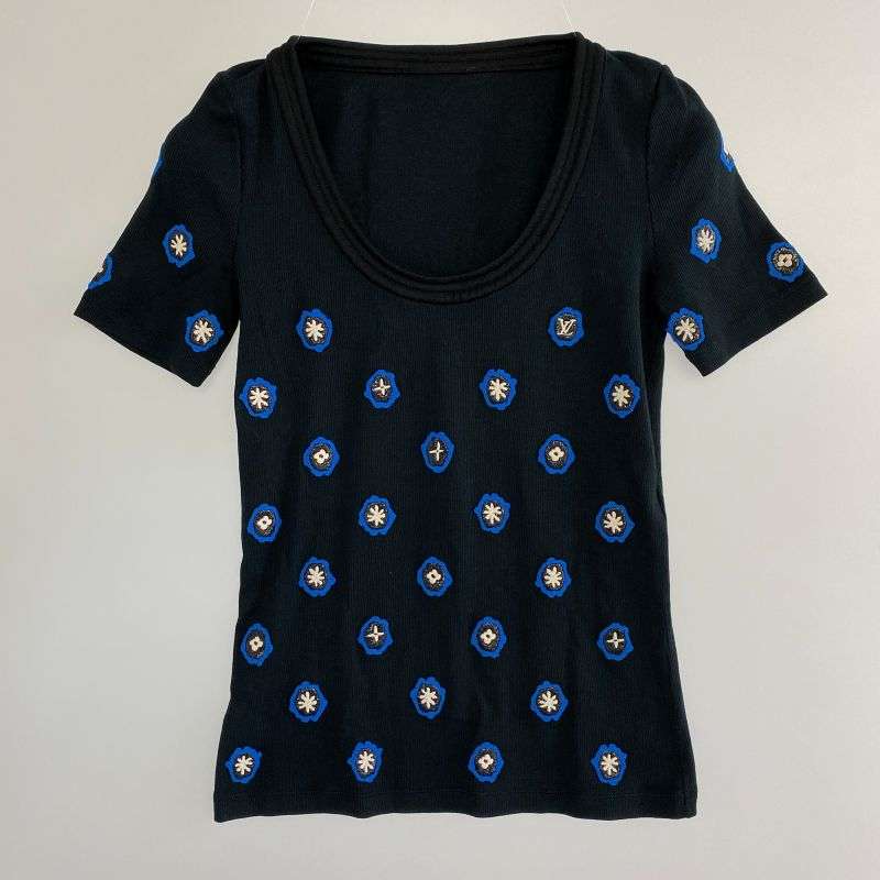 ルイヴィトン RW151A F7TS07BT5 刺繍 ロゴ パッチ 半袖 ニット Tシャツ 買取実績 画像
