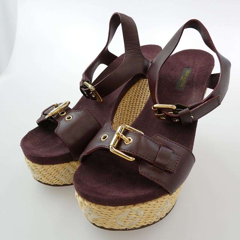 ルイヴィトン TC1114 ウェッジソール モノグラム スエード サンダル 買取実績 画像