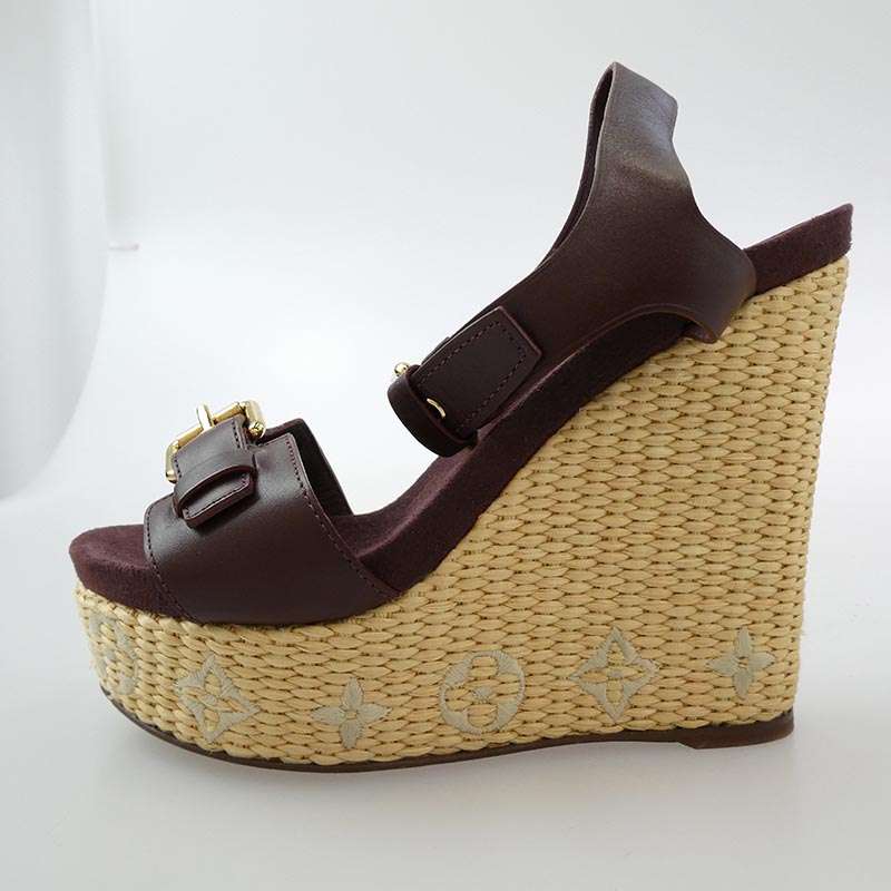 ルイヴィトン TC1114 ウェッジソール モノグラム スエード サンダル 買取実績 画像