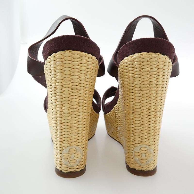 ルイヴィトン TC1114 ウェッジソール モノグラム スエード サンダル 買取実績 画像