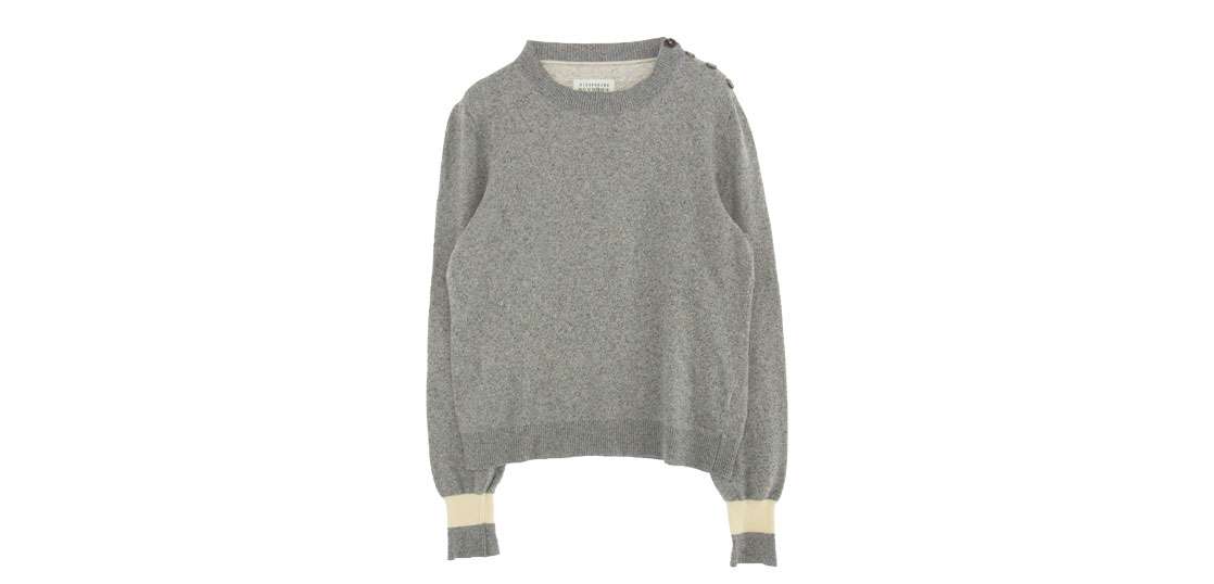 メゾンマルジェラ 16SS S30HA0870 14ライン 4ステッチ シルクコットン ショルダーボタン クルーネックニット 買取実績