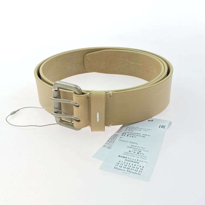 メゾンマルジェラ 20SS S55TP0119 11ライン LEATHER BELT エンボスロゴ レザー ベルト 買取実績 画像