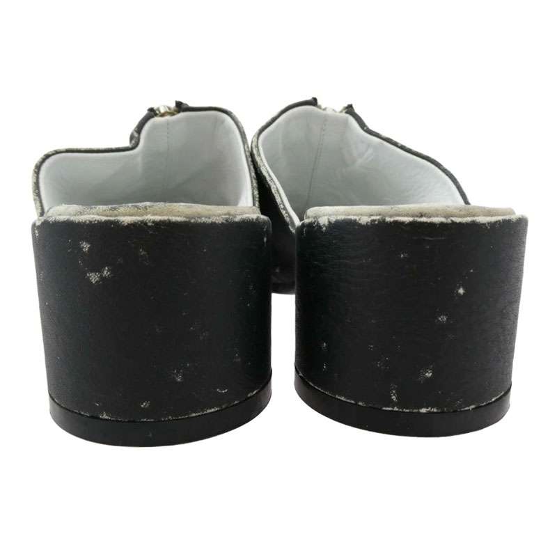 メゾンマルジェラ 20SS S66WP0008 MM6 Mules フロントジップ ダメージ ユーズド加工 ミュール パンプス 買取実績 画像