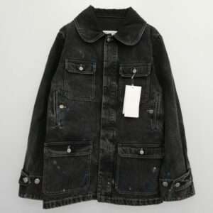 メゾンマルジェラ 22AW S51AM0475 S30842 1ライン 10ライン 四つタグ ペンキ加工 ペイント ブラックデニム 丸襟 カバーオール ジャケット 買取実績