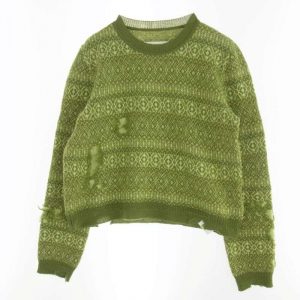 メゾンマルジェラ 22SS S51HA1179 S18004 1ライン 四つタグ ダメージ加工 ウール ニット セーター 買取実績