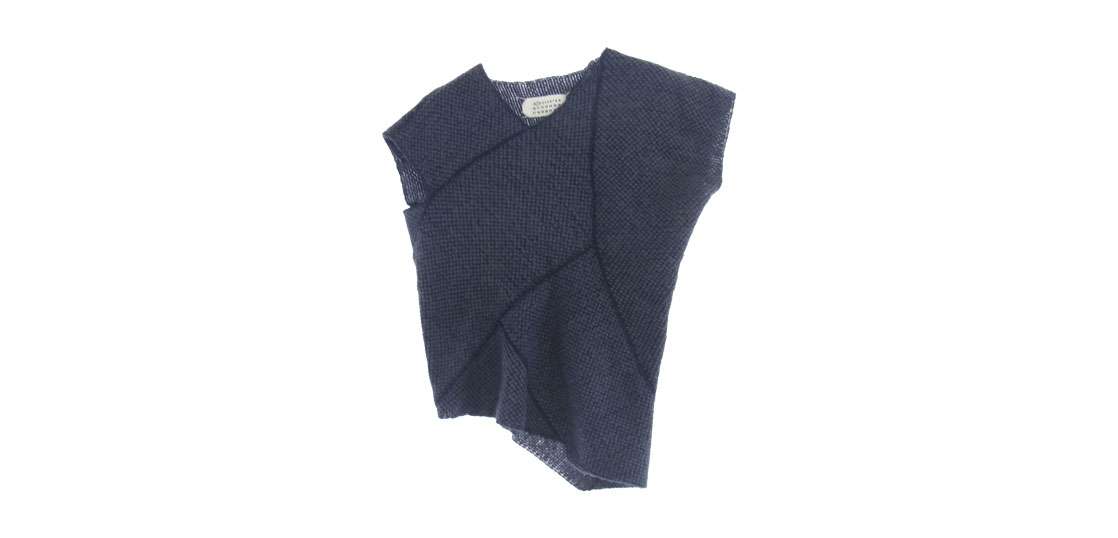 MM6 Martin Margiela ニットベスト アシンメトリー ブラック MM6 Martin Margiela ニットベスト アシンメトリー ブラック