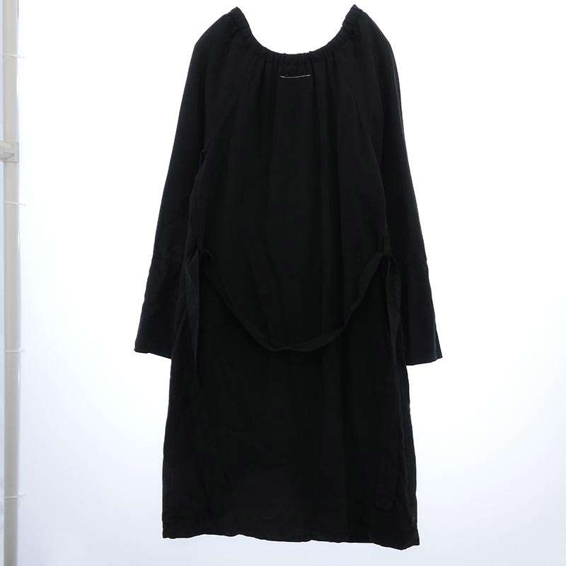 メゾンマルタンマルジェラ 32kokoaa026 MM6 ここのえタグ リヨセル ギャザー スクエアネック ダブルブレスト ベルテッド コート 買取実績 画像