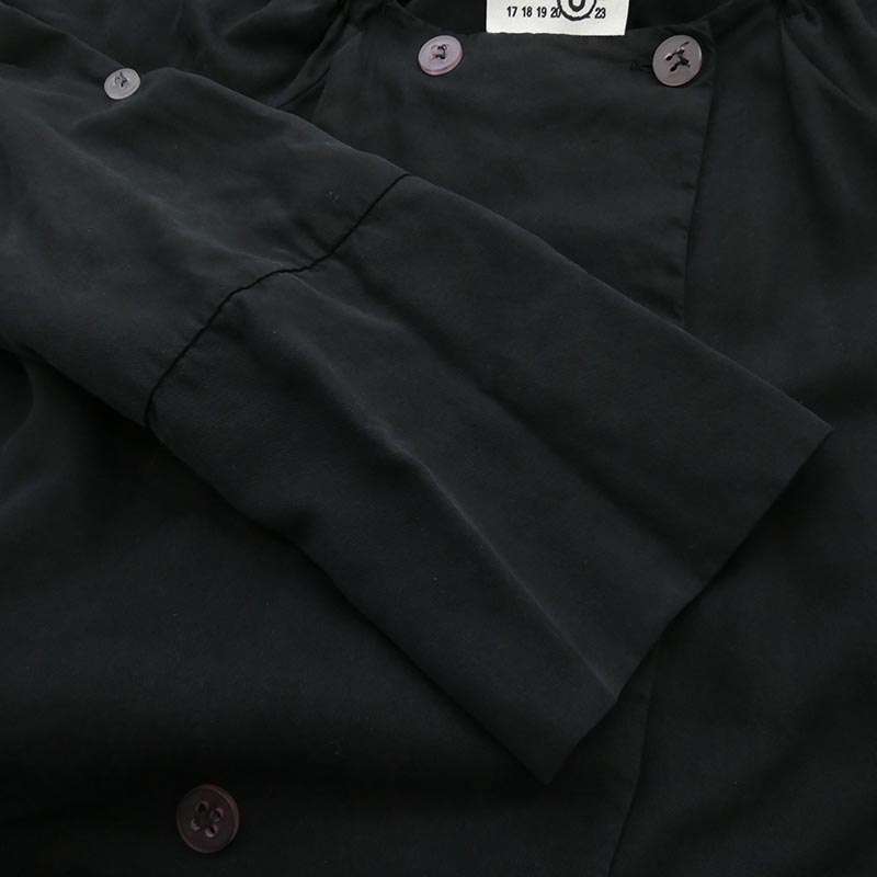 メゾンマルタンマルジェラ 32kokoaa026 MM6 ここのえタグ リヨセル ギャザー スクエアネック ダブルブレスト ベルテッド コート 買取実績 画像