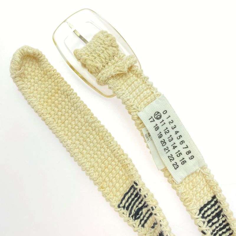 メゾンマルタンマルジェラ クリアバックル ニット ベルト 買取実績 画像