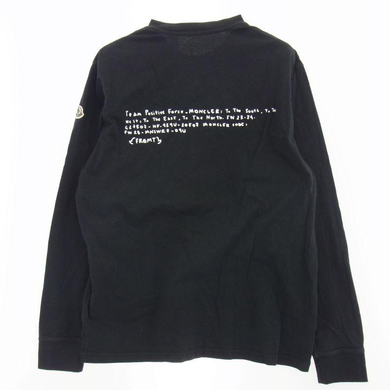 モンクレール 23AW I209U8D00002 × Fragment フラグメント 藤原ヒロシ プリント 長袖 ロングスリーブ Tシャツ カットソー 買取実績 画像