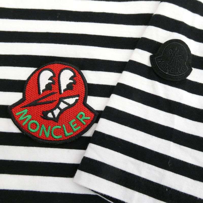 モンクレール 23SS I10918C00037 RIGATO LOGO T SHIRT ワッペン ボーダー 半袖 Tシャツ 買取実績 画像