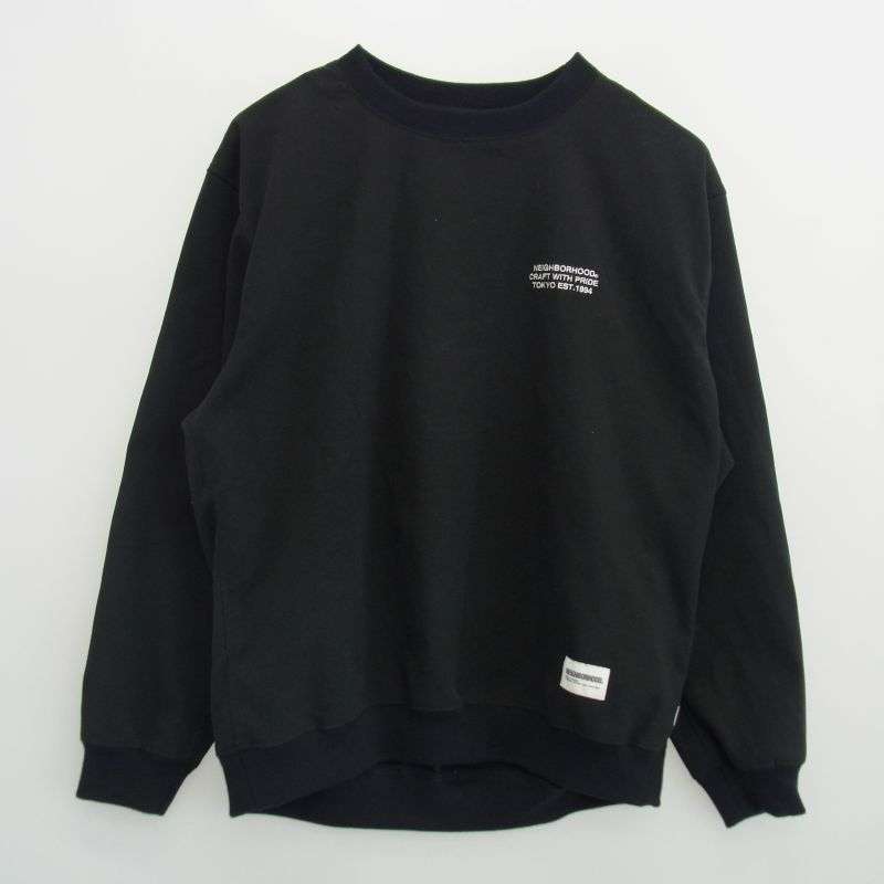 ネイバーフッド 23AW 232TSNH-SHM08 PULLOVER SHIRT LS プルオーバー シャツ ロゴプリント エルボーパッチ付 ロングスリーブ スウェット カットソー 買取実績 画像