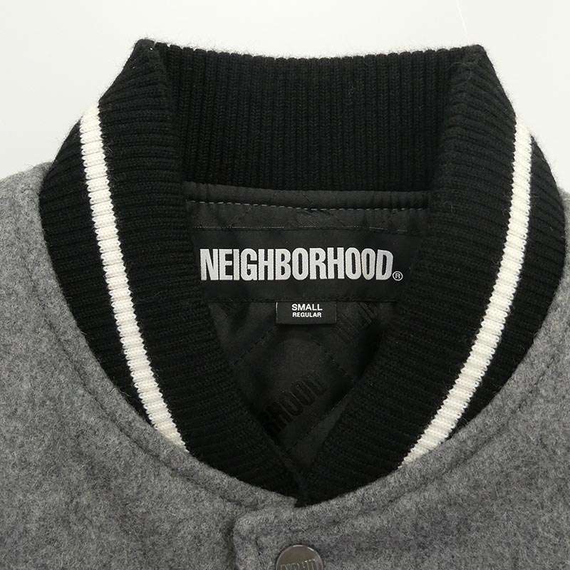 ネイバーフッド 25AW 252SZNH-JKM03 Stadium Jacket ロゴ刺繍 袖レザー切替 スタジアム ジャケット 買取実績 画像