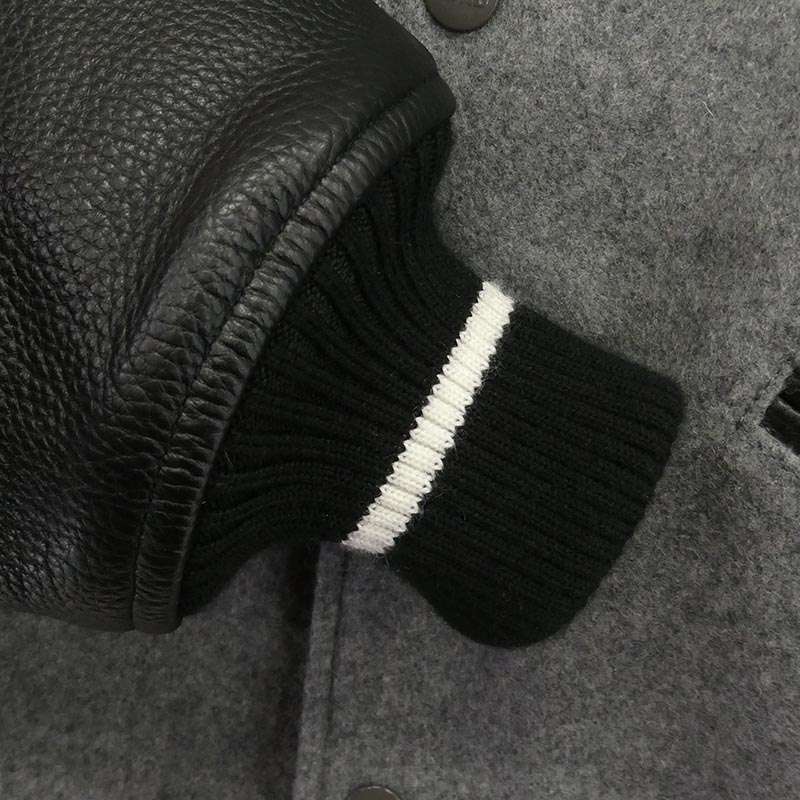 ネイバーフッド 25AW 252SZNH-JKM03 Stadium Jacket ロゴ刺繍 袖レザー切替 スタジアム ジャケット 買取実績 画像