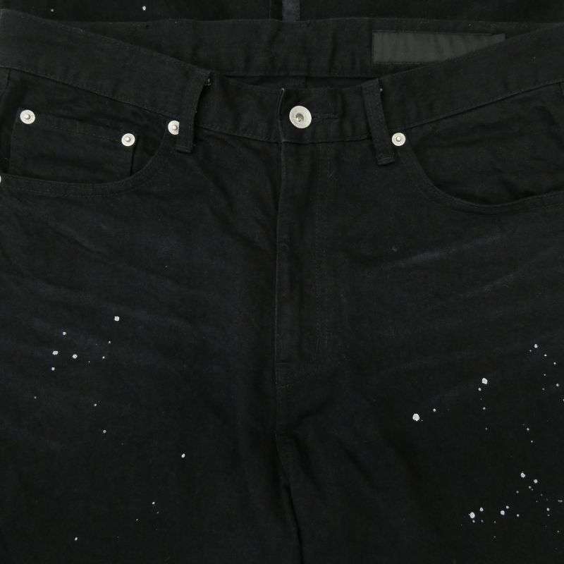 ネイバーフッド 25SS 252AQNH-PTM07 BW . WASHED DP BASIC PANTS 12oz Nステッチ ウオッシュド ペイント 5ポケット ブラックデニム パンツ 買取実績 画像