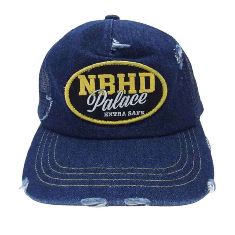 ネイバーフッド 25SS PL-FW25-AUTU-WEEK2-012 × Palace パレス Mesh Trucker ワッペン付 ダメージ加工 デニム メッシュ トラッカーキャップ 買取実績 画像
